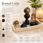 Grounding & Steadiness — Smoky Quartz & Obsidian Crystal Grid for Root Chakra Healing & Inner Stability