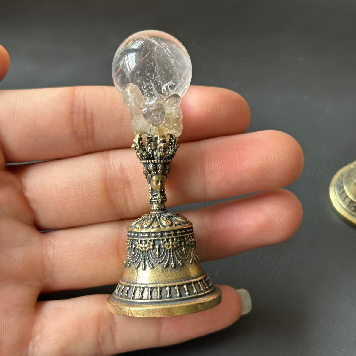 Handcrafted Crystal Bell for Meditation, Energy Cleansing & Ritual