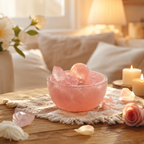 Self-Love, Romance & Relationship Intentions — Rose Quartz Crystal Grid Set for Bedroom, Bedside & Altar Décor, 3.54 × 3.15 in.