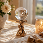 Clarity, Focus & Positive Energy — Clear Quartz Crystal Sphere for Manifestation, Office Desk, Home & Altar Décor, Approx. 2.4 in. Diameter