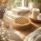 Energy Cleansing & Sacred Ritual Bamboo Box — Flower of Life Smudge Holder