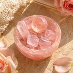 Self-Love, Romance & Relationship Intentions — Rose Quartz Crystal Grid Set for Bedroom, Bedside & Altar Décor, 3.54 × 3.15 in.
