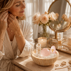 Self-Love, Compassion & Sacred Feminine Energy — Rose Quartz Goddess Grid Set with Goddess Egg, Quartz Tower & Pink Crystal Bowl for Altar Décor