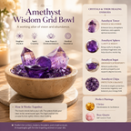 Wisdom, Intuition & Abundance — Premium Amethyst Crystal Grid Set with Sphere, Tower & Ingot for Manifestation, Office & Altar Décor