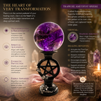 Intuition, Spiritual Insight & High-Vibration Energy — Rare Star-Pattern Trapiche Amethyst Sphere for Collectors, Meditation & Altar Décor, Approx. 1.77 in. Diameter