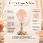Self-Love, Compassion & Romantic Intentions — Rose Quartz Crystal Sphere for Heart Chakra, Meditation, Bedroom & Altar Décor, Approx. 2–2.4 in. Diameter
