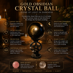 Protection, Grounding & Inner Strength — Gold Sheen Obsidian Crystal Sphere for Meditation, Shadow Work, Altar & Spiritual Décor