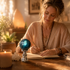 Protection, Intuition & Energy Balance — Labradorite Crystal Sphere for Empaths, Energy Practitioners, Meditation & Altar Décor