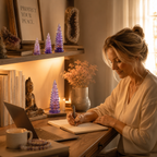 Focus, Wisdom & Study Motivation — Amethyst Wenchang Pagoda Tower for Students, Exam Preparation, Graduate School & Desk Décor