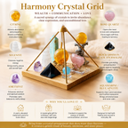 Abundance, Love & Communication Crystal Grid — Premium Manifestation Altar
