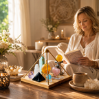 Abundance, Love & Communication Crystal Grid — Premium Manifestation Altar