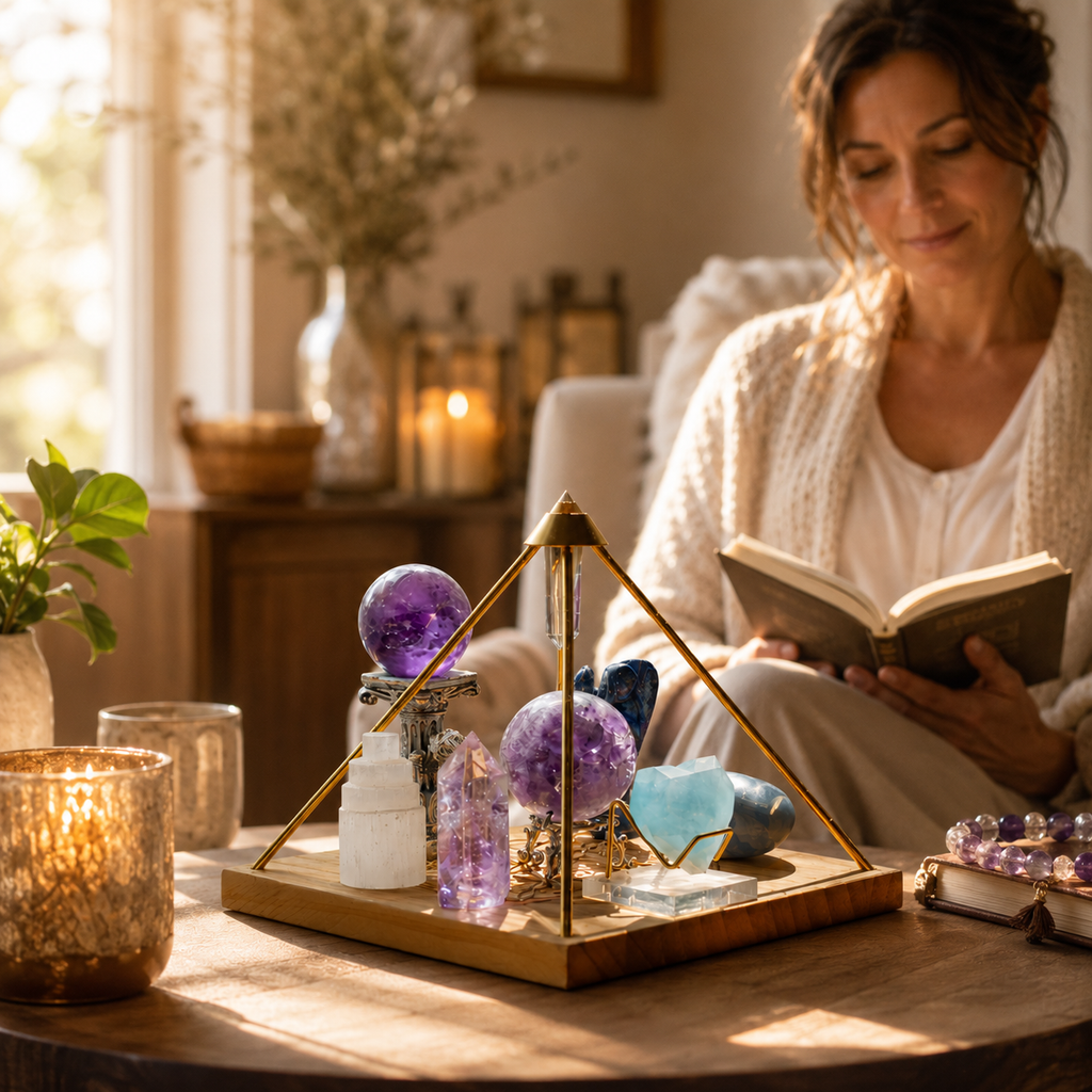 Career Success & Abundance Crystal Grid — Confidence & Communication Manifestation Altar