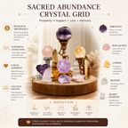 Wealth, Mentor Luck & Romance Manifestation — Triple-Purpose Crystal Grid for Abundance, Connections & Love