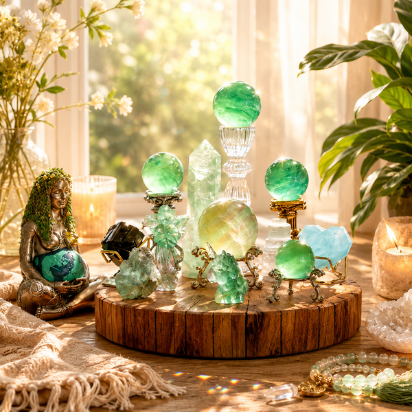 Emotional Calm & Nervous System Support — Heart Chakra Crystal Grid for Stress Relief, Inner Peace & Heart Healing