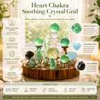 Emotional Calm & Nervous System Support — Heart Chakra Crystal Grid for Stress Relief, Inner Peace & Heart Healing