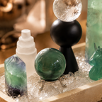 Emotional Clarity & Energy Cleansing — Green Echo Crystal Energy Grid with Green Fluorite & Clear Quartz for Heart Chakra Reset
