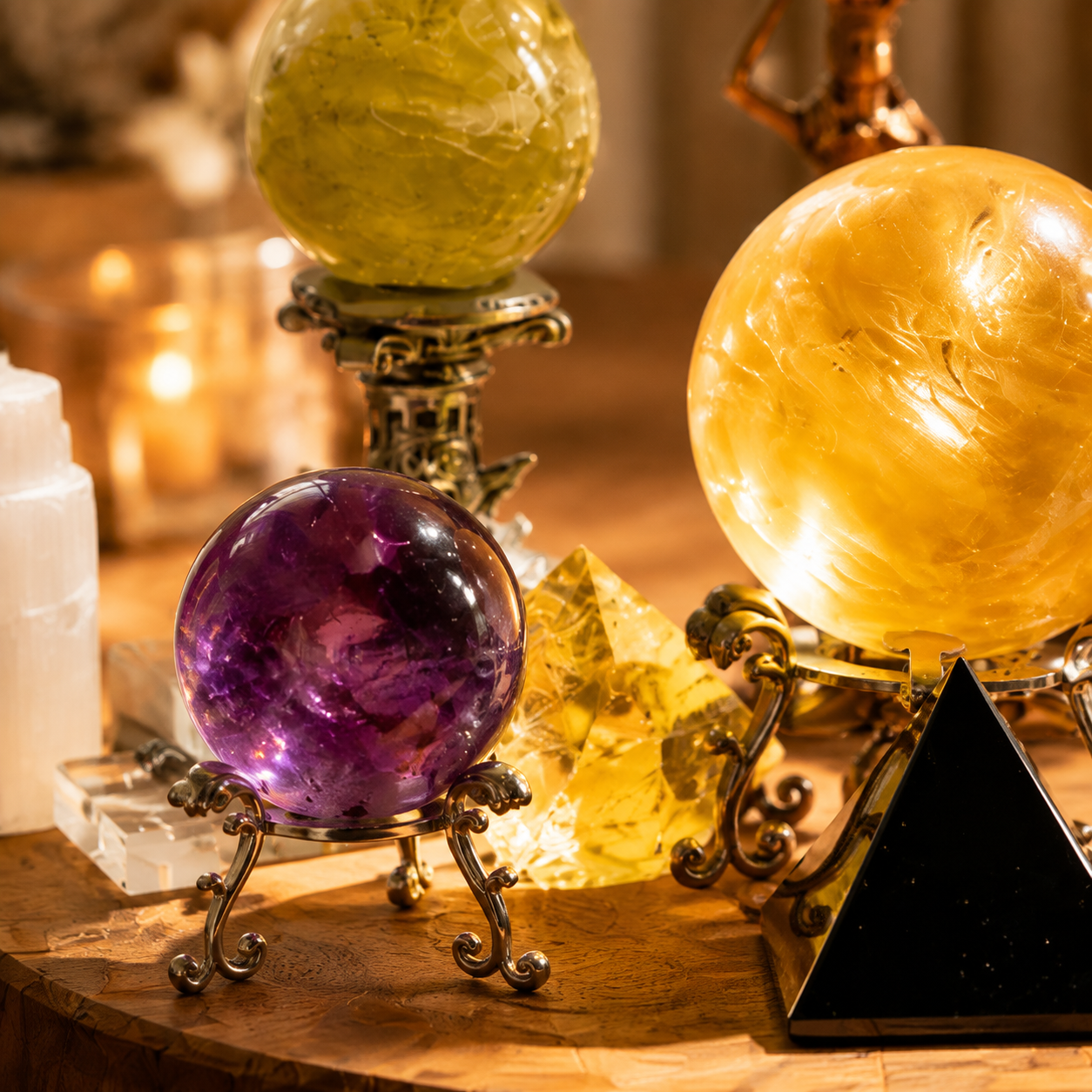 Abundance & Wealth Manifestation — Premium Crystal Grid for Office & Home Prosperity Corner