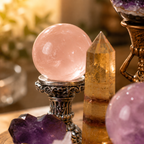 Wealth, Mentor Luck & Romance Manifestation — Triple-Purpose Crystal Grid for Abundance, Connections & Love