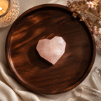 Love, Communication & Confidence Crystal Hearts — Rose Quartz and Aquamarine Heart Set for Throat Chakra, Career Intentions & Meaningful Gifts