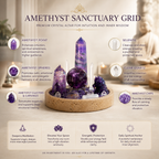 Intuition & Inner Wisdom — Amethyst Crystal Grid for Meditation, Spiritual Clarity & Inner Guidance