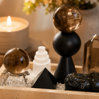 Grounding & Steadiness — Smoky Quartz & Obsidian Crystal Grid for Root Chakra Healing & Inner Stability