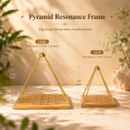 Clarity, Intention & Energy Alignment — Vogel-Tip Crystal Pyramid with Flower of Life Base for Meditation, Crystal Charging & Sacred Geometry Décor