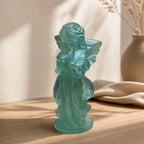 Protection, Guidance & Positive Energy — Fluorite & Crystal Guardian Angel Statue