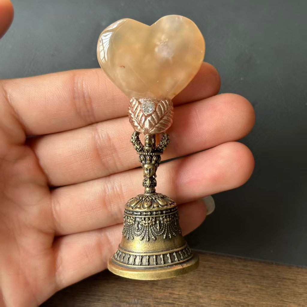 Handcrafted Crystal Bell for Meditation, Energy Cleansing & Ritual