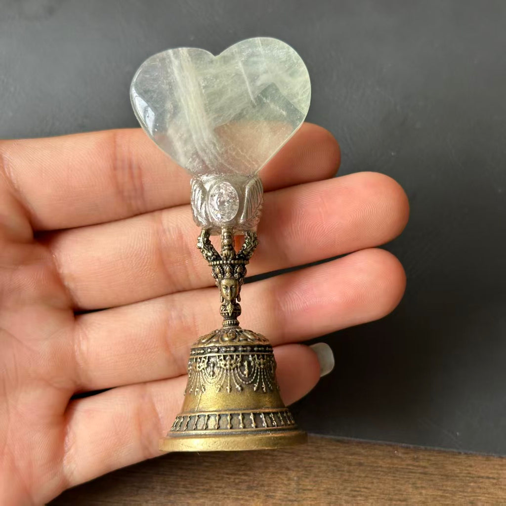 Handcrafted Crystal Bell for Meditation, Energy Cleansing & Ritual