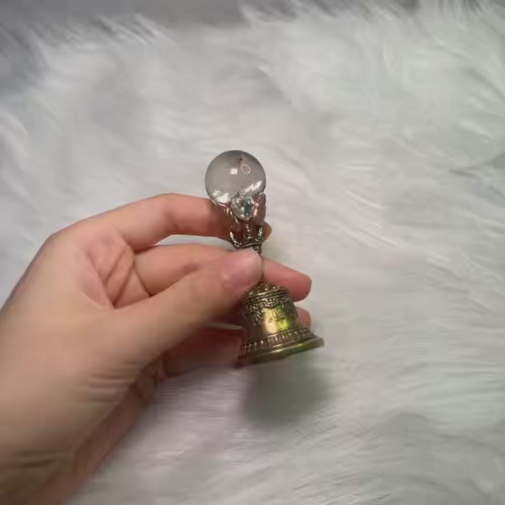 Handcrafted Crystal Bell for Meditation, Energy Cleansing & Ritual