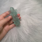 Protection, Guidance & Positive Energy — Fluorite & Crystal Guardian Angel Statue